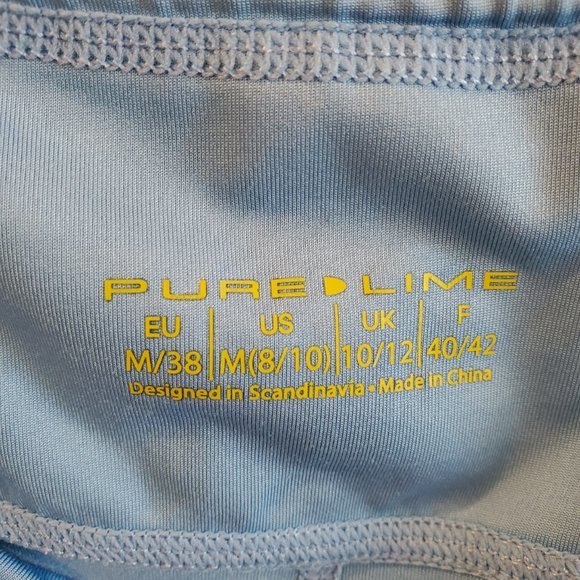 Pure Lime Athletic Running Tennis Golf Skort Blue Stretch Size Medium M - Picture 4 of 7